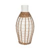 Coastal Terracotta Vase with Handwoven Rope - Rustic Farmhouse Decorative Pottery for Home, Office, Bedroom & Living Room - 18" White - 2 of 4