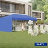 10x20 Pop Up Canopy Tent with 4 Sidewalls,Heavy Duty Outdoor Canopy with 3 Adjustable Height, Commercial Street Vendors Party Tents - 3 of 4