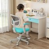 Costway Kids Desk Chair Children Study Chair with Adjustable Height, Armrest & Footrest Purple/Pink/Green/Gray/Blue - 2 of 4