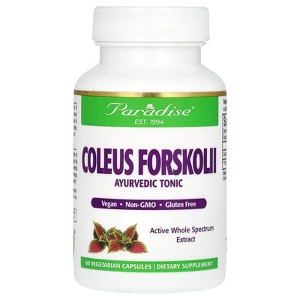 Paradise Herbs Coleus Forskolii, 60 Vegetarian Capsules (250 mg per Capsule) - 1 of 3