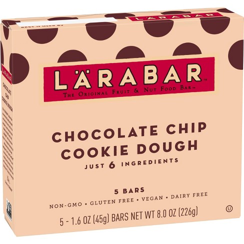 Larabar Fruit And Nut Bar - Chocolate Chip Cookie Dough 5 Bars : Target