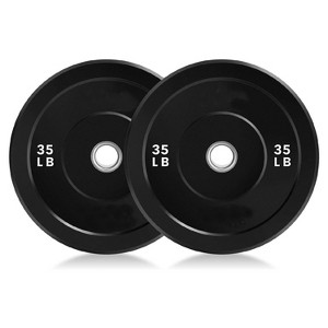 2-Inch Bumper Plates, 2 Sets of Weight Plates, Premium Rubber Bumper Plates for Weightlifting and Strength Training, 10-45LB Gym Plates for Home Gym - 1 of 4