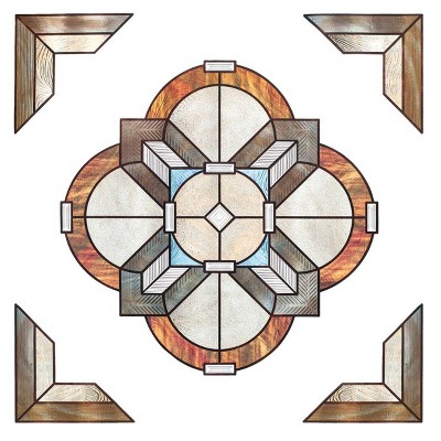 12" x 12" Amber Stained Glass Window Film