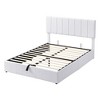 CAVINAS Platform Bed with Storage Space,Upholstered Bed Frame with Headboard,Box Spring Not Required - 2 of 4