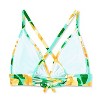 Women's Ribbed Floral Print Longline Triangle Bikini Top - Shade & Shore™ Multi - 2 of 4