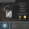 VAXCEL Henderson 1 Light Textured Black Motion Sensor Dusk to Dawn Outdoor Wall Lantern Clear Glass Shade, LED Compatible - 4 of 4