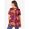 Roaman's Women's Plus Size Ultimate Swing Tee With Keyhole Back - 3 of 4