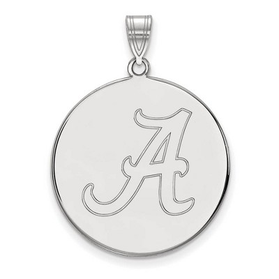 Black Bow Jewelry 14k White Gold Alabama Crimson Tide NCAA Extra Large Pendant
