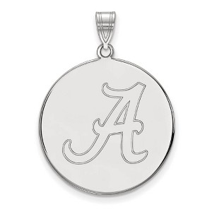 Black Bow Jewelry 14k White Gold Alabama Crimson Tide NCAA Extra Large Pendant - 1 of 3