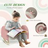 Gulches Qaba Kids Rocking Chair - Princess Crown Design, Rainbow Backrest, Pink for Bedroom & Playroom - 3 of 4