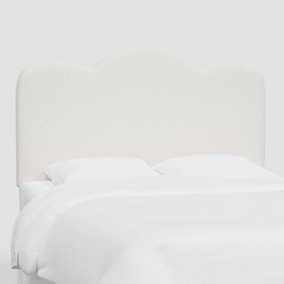 California King Lizzie Headboard in Textured Linen Zuma White - Threshold™: Pine Frame, Freestanding Design