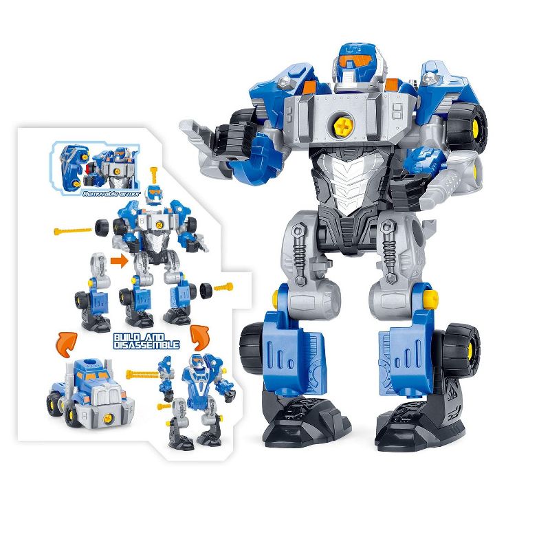 Link Ready! Set! Play! 3-In-1 Take-A-Part Transformer Robot Toy Playset - Blue, 1 of 4