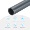 Unique Bargains Water Plumb DIY Crafts High Impact Rigid Round Pipes 8" Length - 3 of 4