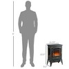 NicBex 22 Inch Electric Fireplace with 3D Realistic Flame & Adjustable Temperature Freestanding Heater Fireplace 1500W Heat,Black - 3 of 4
