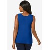 Jessica London Women's Plus Size Stretch Cotton Horseshoe Neck Tank - 3 of 4