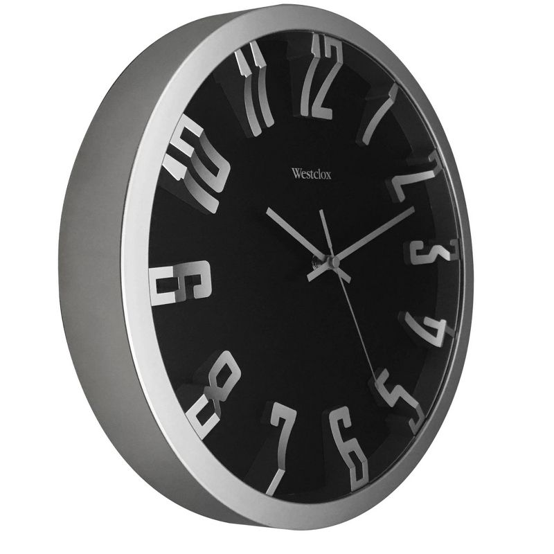 12&#34; Wall Clock with Raised Numbers Silver - Westclox, 3 of 6