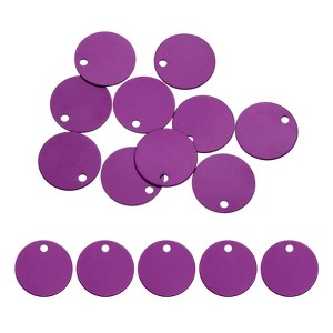 Unique Bargains Metal Wear Resistant Round Stamping Tags for Bracelet Dog Pet ID 10 Pcs - 1 of 4