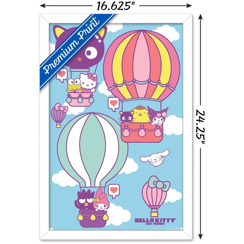 Trends International Hello Kitty and Friends: 22 Seize The Moment - Hot Air Balloons Framed Wall Poster Prints, 3 of 7