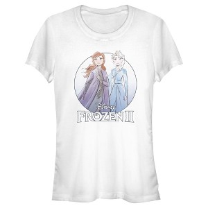 Juniors Womens Frozen 2 Sister Circle Logo T-Shirt - 1 of 3