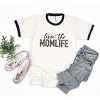 Simply Sage Market Women's Livin' The Mom Life Leopard Checkered Ringer Tee - 3 of 3