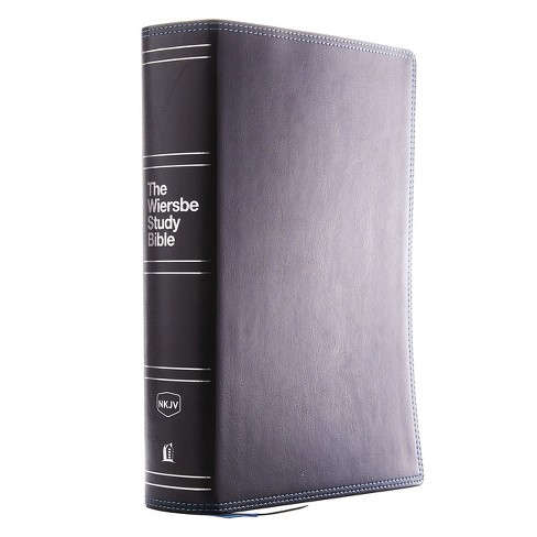 Nkjv, Wiersbe Study Bible, Leathersoft, Black, Comfort Print - By ...