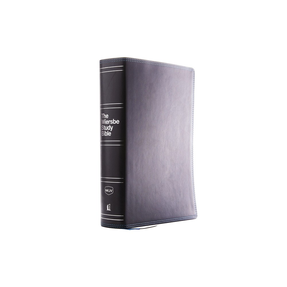 Nkjv, Wiersbe Study Bible, Leathersoft, Black, Comfort Print - by Thomas Nelson (Leather Bound)