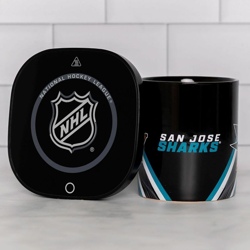 Uncanny Brands NHL San Jose Sharks Logo Mug Warmer Set, 3 of 6