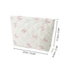 Unique Bargains Portable Plaid Bow Makeup Bag 1 Pc - 2 of 4