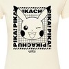 Women's - Pokémon - Pikachu Face With Grid Fitted Graphic T-Shirt - 2 of 3