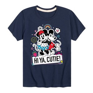 Boys' - Disney - Mickey Minnie Hi Ya Cutie Short Sleeve Graphic T-Shirt - 1 of 4