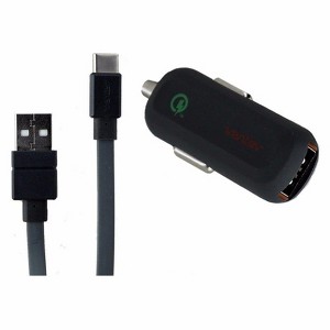 Ventev Dashport Mini Quick Charge 2.0 Car Charger with USB-C Cable - Gray - 1 of 1