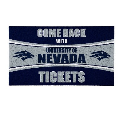 Evergreen Come Back with Tickets University of Nevada 28" x 16" Woven PVC Indoor Outdoor Doormat