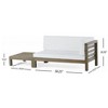 NicBex Modern Outdoor Patio Sofa Set, Left-Arm Loveseat & Coffee Table with Water-Resistant Cushions, Wood Corner Bench, Outdoor Sofa - 4 of 4