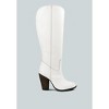 GREAT-STORM Blue Metallic Leather Women Calf Boots - 3 of 4