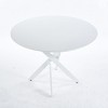 NicBex 42.1 Inch Mid-Century Round Dining Table with Cross Leg for 4-6 People,Dining Room,Living Room - 4 of 4
