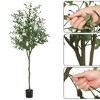 Artificial Olive Tree – Realistic Faux Potted Plant with Lifelike Leaves & Fruits for Indoor/Outdoor Home/Office Decor - 4 of 4