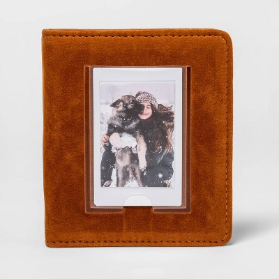 heyday™ Instant Mini Photo Album Brown Faux Suede