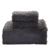 3 Piece Faux Fur Duvet Cover Set Soft and Fluffy Crystal Velvet Bedding by Sweet Home Collection® - 2 of 3