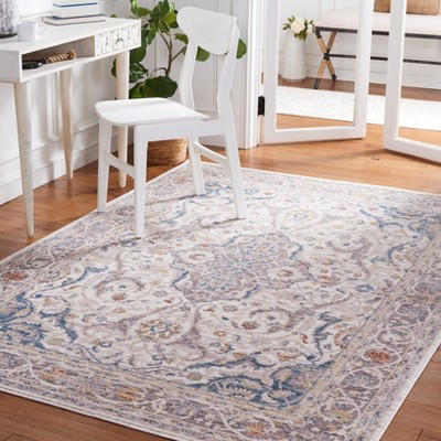 Olympia 6' x 6' Square Gray Synthetic Area Rug