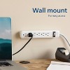 Philips 6' 6 Outlet Power Strip Braided Cord Gray/White - 4 of 4