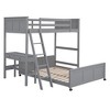 NicBex Twin Over Full Bunk Bed with Safety Guardrail,Twin Loft Bed with Ladder and Desk,Modern Bunk Beds,Noise Reduced Bunk Bed for Bedroom - 2 of 4