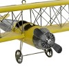 Metal Airplane Wall Decor with Chain Hanger Yellow - Olivia & May - 4 of 4