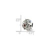 Black Bow Jewelry Sterling Silver Multicolor Crystal Flower Bead Charm - 2 of 3