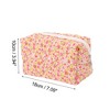 Unique Bargains Women Portable Floral Quilting Cosmetic Bag 1 Pc - 3 of 3
