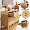 Acekool Rounded Corner Dresser, 6 Drawer Closet Dresser Storage Cabinet for Bedroom, Living Room, Hallway, Office - 4 of 4