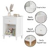 QingMoon Modern Nightstand, with Open Storage Shelf, Wood End Side Table Toddler Nightstand, for Bedroom Living Room - 4 of 4