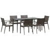 vidaXL Garden Dining Set Brown PE rattan Large Durable - 3 of 4