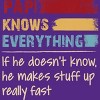 Women's Design By Humans Papi Knows Everything, If not Makes Stuff Up By HoangCathrine Racerback Tank Top - 2 of 2