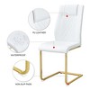 LOVMOR Dining Chairs Set, kitchen & Dining Room Chairs with Metal Legs and Faux Leather Padded Seat, kitchen Chairs w/ High Back - 4 of 4