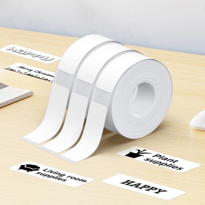 Genuine P21 Label Maker Tape, Adapted Label Print Paper, 14x40mm (0.55"x1.57"), 180 Tapes/Roll, 3-Roll, White